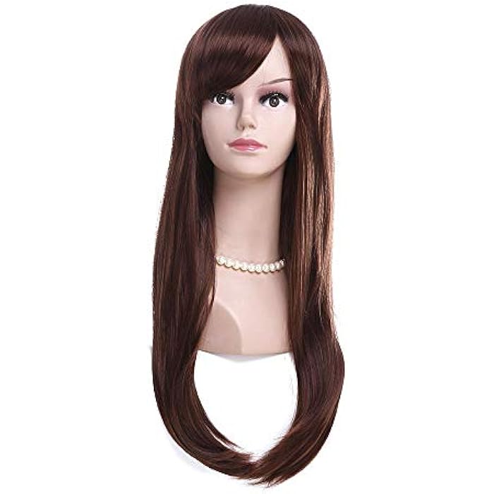 DILLARDS Halloween Cosplay Wig Red Brown Wig Overwatch Anime Peripheral Women's Synthetic Hair Long Hair Accessory - Image 3